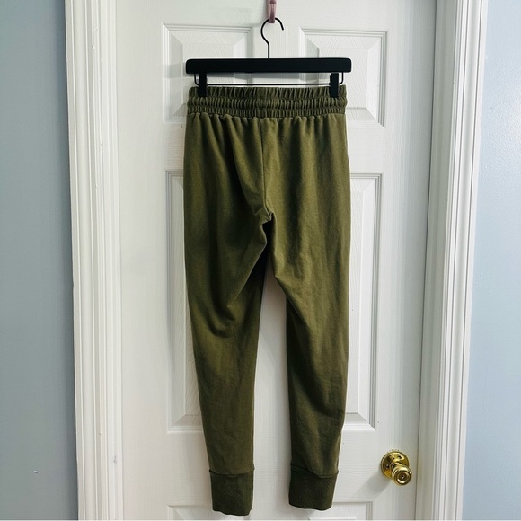 Free People Jogger Sweatpants Olive Green Fitted Gorpcore Gym Workout Small - Picture 4 of 7